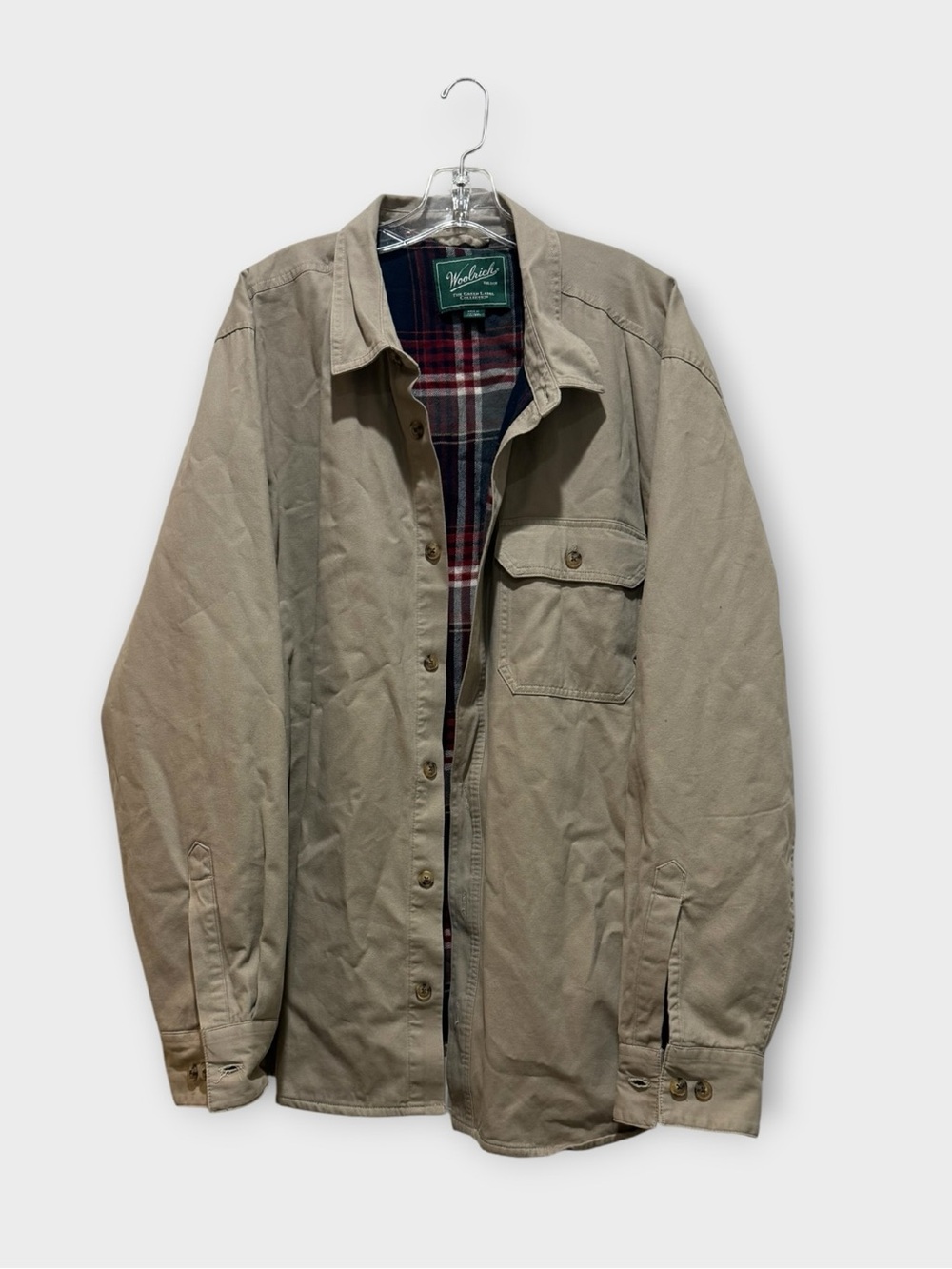 Woolrich The Green Label Men's Long Sleeve Button Up Cotton Flannel Shirt Sz XXL